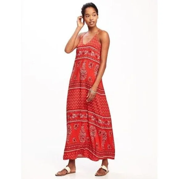 chinese dress ladies Dress Casual Maxi By Old Navy In Orange, Size: 2x main image 1